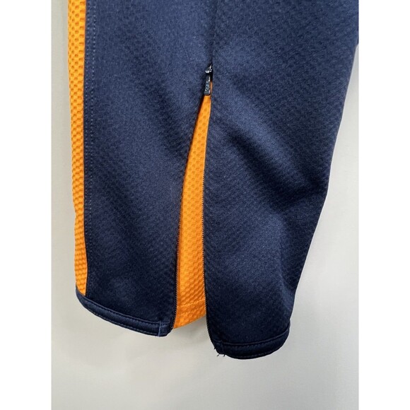 NIKE Dri-Fit Mens Track Pants Navy Orange Size Medium Athleisure Embroidered - Picture 5 of 7